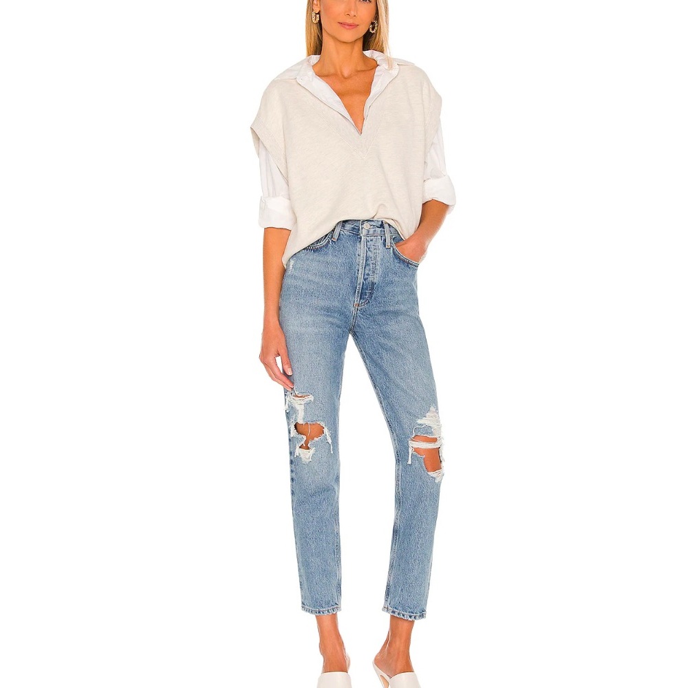 AGOLDE Fen High Rise Tapered Relaxed Jeans Wander Wash Size 27
